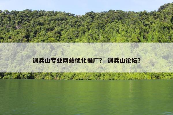 调兵山专业网站优化推广？ 调兵山论坛？-第1张图片-冷动云