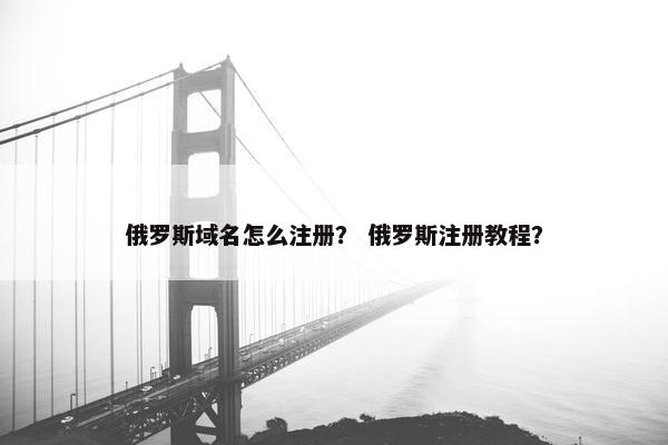 俄罗斯域名怎么注册？ 俄罗斯注册教程？-第1张图片-冷动云