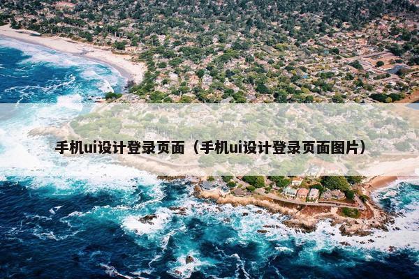 手机ui设计登录页面（手机ui设计登录页面图片）-第1张图片-冷动云