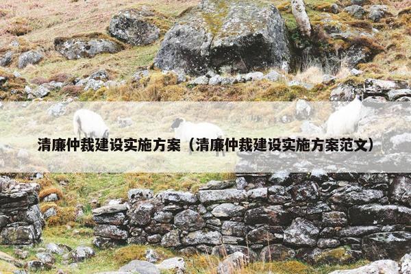清廉仲裁建设实施方案（清廉仲裁建设实施方案范文）-第1张图片-冷动云