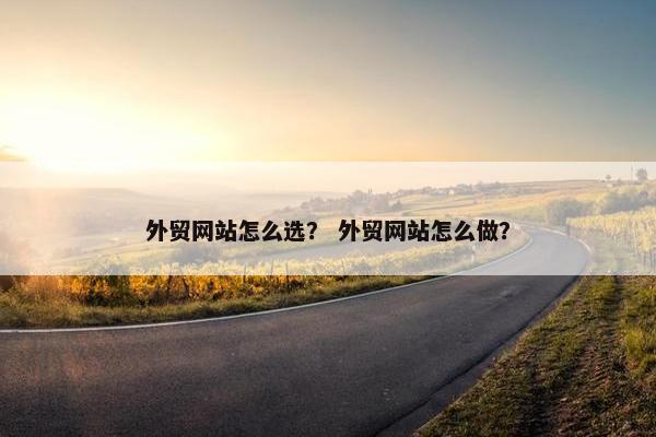 外贸网站怎么选？ 外贸网站怎么做？-第1张图片-冷动云