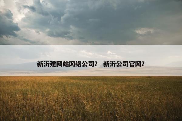 新沂建网站网络公司？ 新沂公司官网？-第1张图片-冷动云