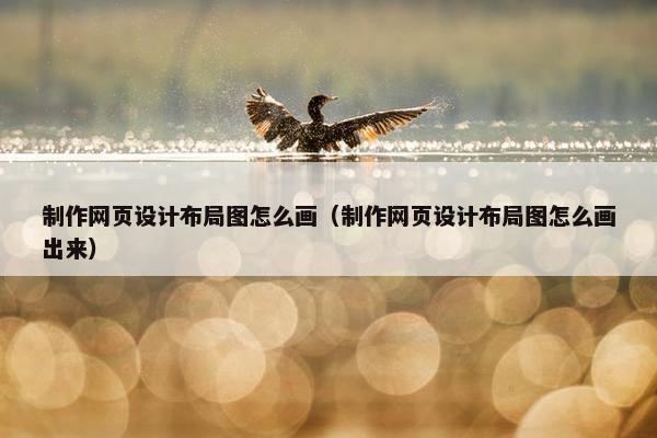 制作网页设计布局图怎么画（制作网页设计布局图怎么画出来）-第1张图片-冷动云