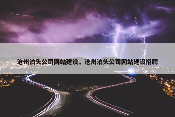 沧州泊头公司网站建设，沧州泊头公司网站建设招聘-第1张图片-冷动云