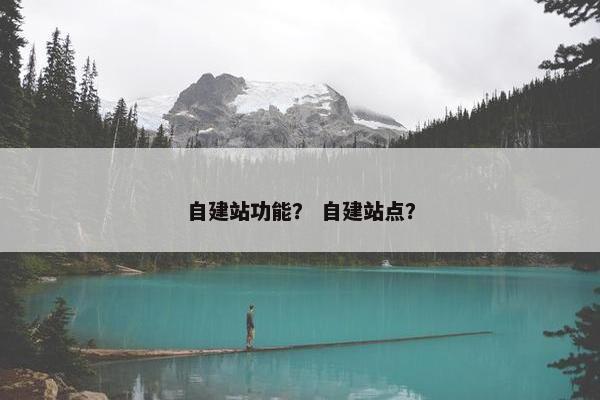 自建站功能？ 自建站点？-第1张图片-冷动云