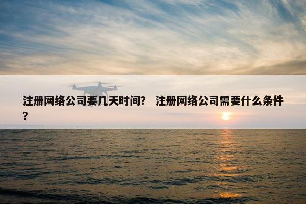 注册网络公司要几天时间？ 注册网络公司需要什么条件？-第1张图片-冷动云