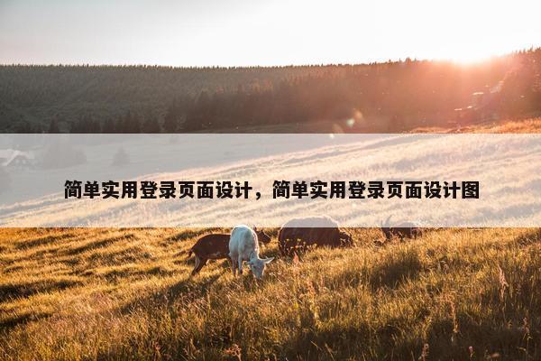 简单实用登录页面设计，简单实用登录页面设计图-第1张图片-冷动云