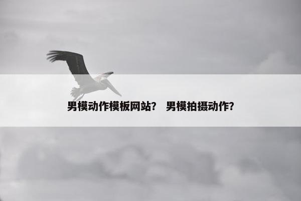 男模动作模板网站？ 男模拍摄动作？-第1张图片-冷动云