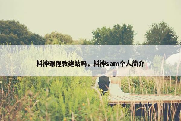 料神课程教建站吗，料神sam个人简介-第1张图片-冷动云