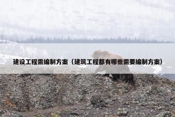 建设工程需编制方案（建筑工程都有哪些需要编制方案）-第1张图片-冷动云