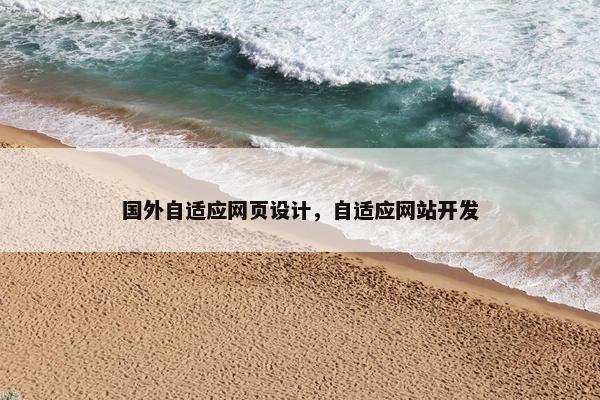 国外自适应网页设计，自适应网站开发-第1张图片-冷动云