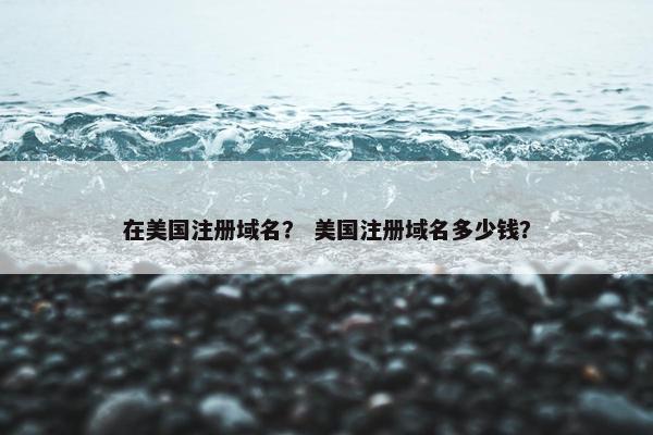 在美国注册域名？ 美国注册域名多少钱？-第1张图片-冷动云