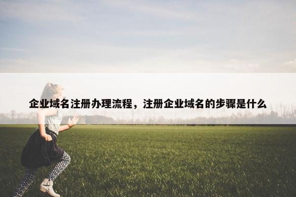 企业域名注册办理流程，注册企业域名的步骤是什么-第1张图片-冷动云