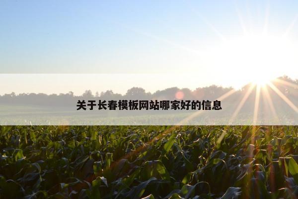 关于长春模板网站哪家好的信息-第1张图片-冷动云