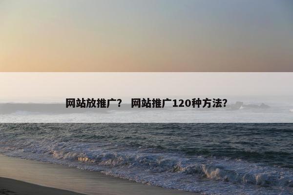 网站放推广？ 网站推广120种方法？-第1张图片-冷动云
