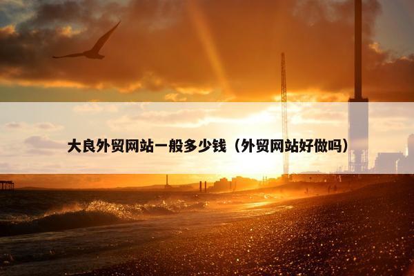 大良外贸网站一般多少钱（外贸网站好做吗）-第1张图片-冷动云