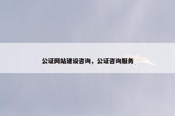 公证网站建设咨询，公证咨询服务-第1张图片-冷动云