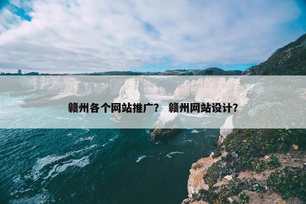 赣州各个网站推广？ 赣州网站设计？-第1张图片-冷动云