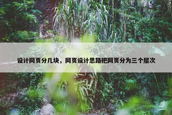 设计网页分几块，网页设计思路把网页分为三个层次-第1张图片-冷动云