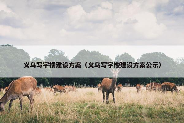 义乌写字楼建设方案（义乌写字楼建设方案公示）-第1张图片-冷动云