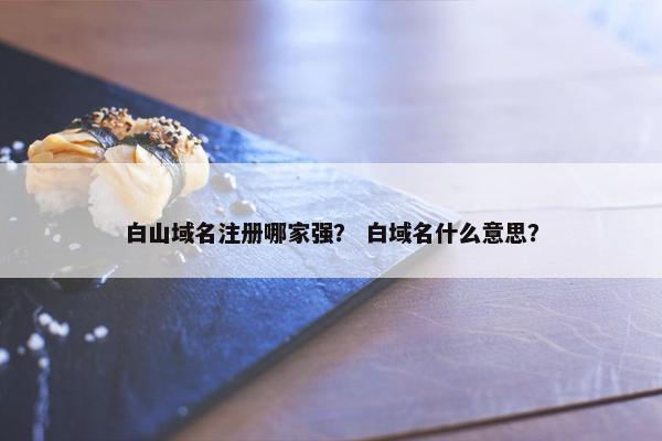 白山域名注册哪家强？ 白域名什么意思？-第1张图片-冷动云