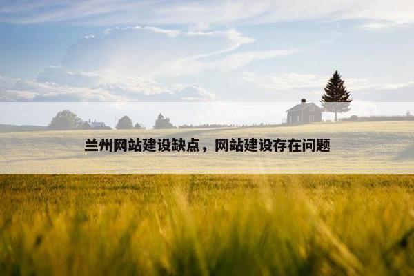 兰州网站建设缺点，网站建设存在问题-第1张图片-冷动云