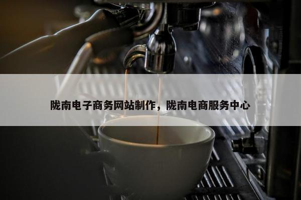 陇南电子商务网站制作，陇南电商服务中心-第1张图片-冷动云