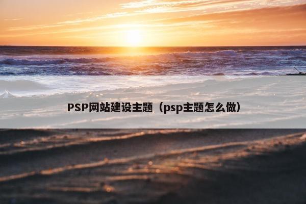 PSP网站建设主题（psp主题怎么做）-第1张图片-冷动云