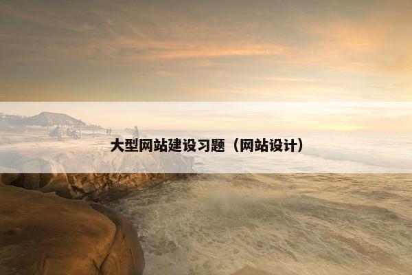 大型网站建设习题（网站设计）-第1张图片-冷动云
