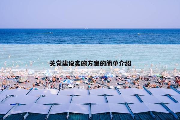 关党建设实施方案的简单介绍-第1张图片-冷动云