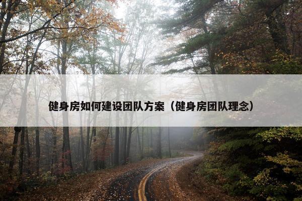 健身房如何建设团队方案（健身房团队理念）-第1张图片-冷动云