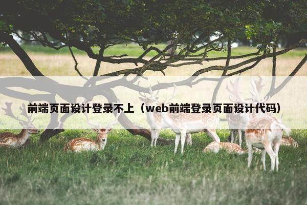 前端页面设计登录不上（web前端登录页面设计代码）-第1张图片-冷动云