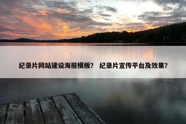 纪录片网站建设海报模板？ 纪录片宣传平台及效果？-第1张图片-冷动云