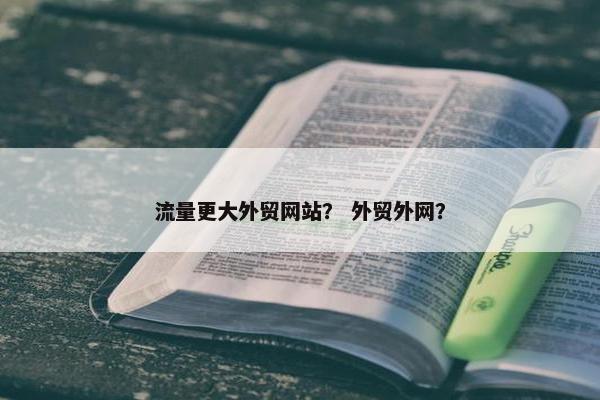 流量更大外贸网站？ 外贸外网？-第1张图片-冷动云