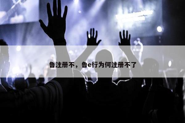 鲁注册不，鲁e行为何注册不了-第1张图片-冷动云