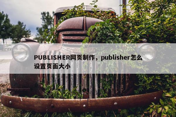 PUBLISHER网页制作，publisher怎么设置页面大小-第1张图片-冷动云