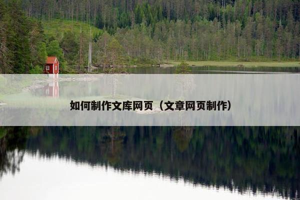 如何制作文库网页（文章网页制作）-第1张图片-冷动云