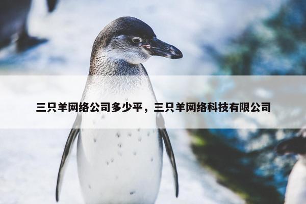 三只羊网络公司多少平，三只羊网络科技有限公司-第1张图片-冷动云