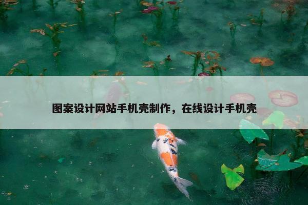 图案设计网站手机壳制作，在线设计手机壳-第1张图片-冷动云