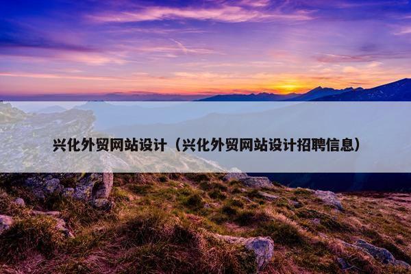 兴化外贸网站设计（兴化外贸网站设计招聘信息）-第1张图片-冷动云