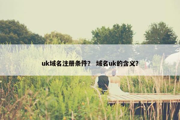 uk域名注册条件？ 域名uk的含义？-第1张图片-冷动云