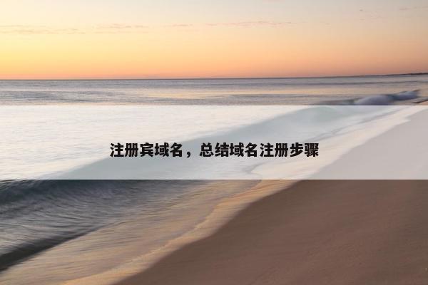 注册宾域名，总结域名注册步骤-第1张图片-冷动云