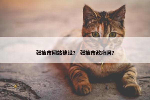 张掖市网站建设？ 张掖市政府网？-第1张图片-冷动云
