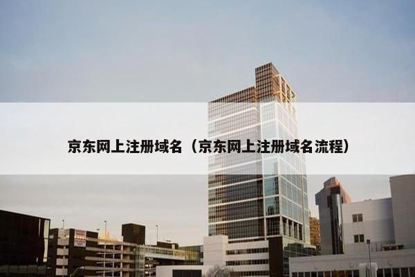 京东网上注册域名（京东网上注册域名流程）-第1张图片-冷动云