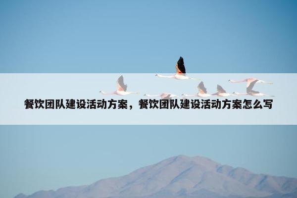 餐饮团队建设活动方案，餐饮团队建设活动方案怎么写-第1张图片-冷动云