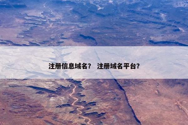 注册信息域名？ 注册域名平台？-第1张图片-冷动云