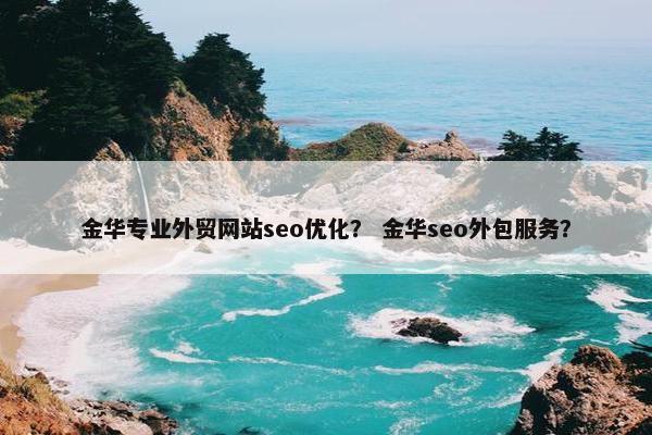 金华专业外贸网站seo优化？ 金华seo外包服务？-第1张图片-冷动云