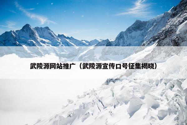 武陵源网站推广（武陵源宣传口号征集揭晓）-第1张图片-冷动云