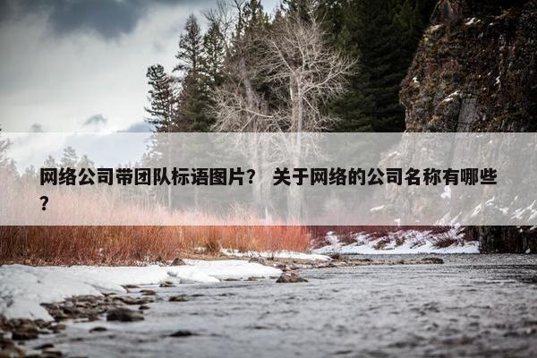 网络公司带团队标语图片？ 关于网络的公司名称有哪些？-第1张图片-冷动云