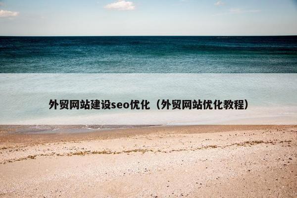 外贸网站建设seo优化（外贸网站优化教程）-第1张图片-冷动云
